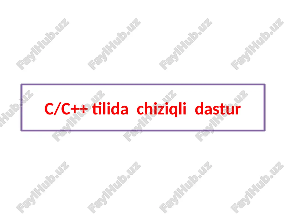 c/c++ tilida chiziqli dastur — PPTX