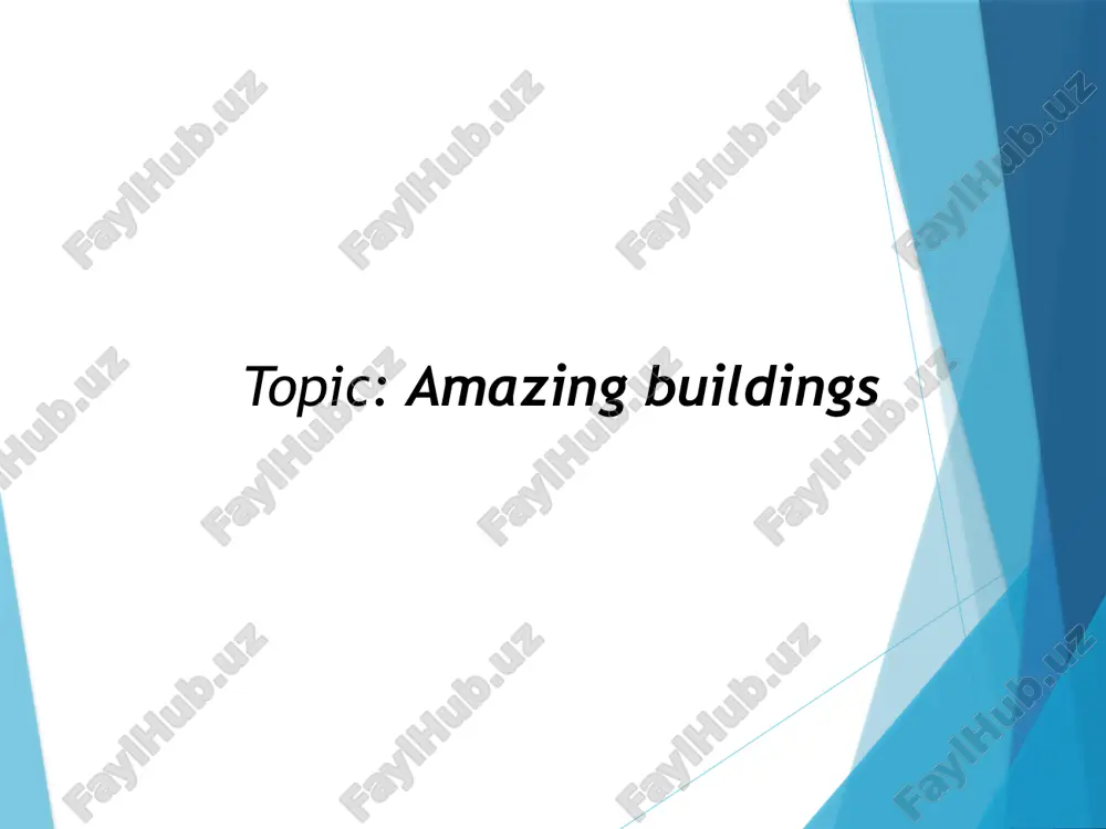 amazing buildings — PPTX