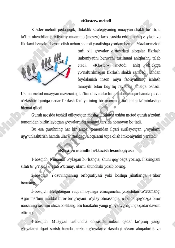 “klaster” metodi — PDF