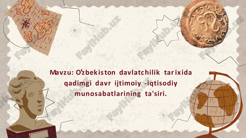 o'zbek davlatchiligining tashkil topishi — PDF