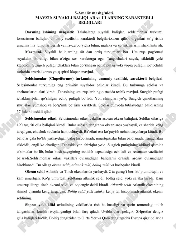 suyakli baliqlar — DOCX