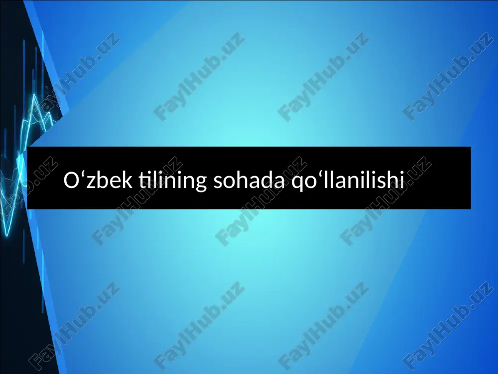 o'zbek tilining sohada qo'llanilishi. logistikada terminlar — PPTX