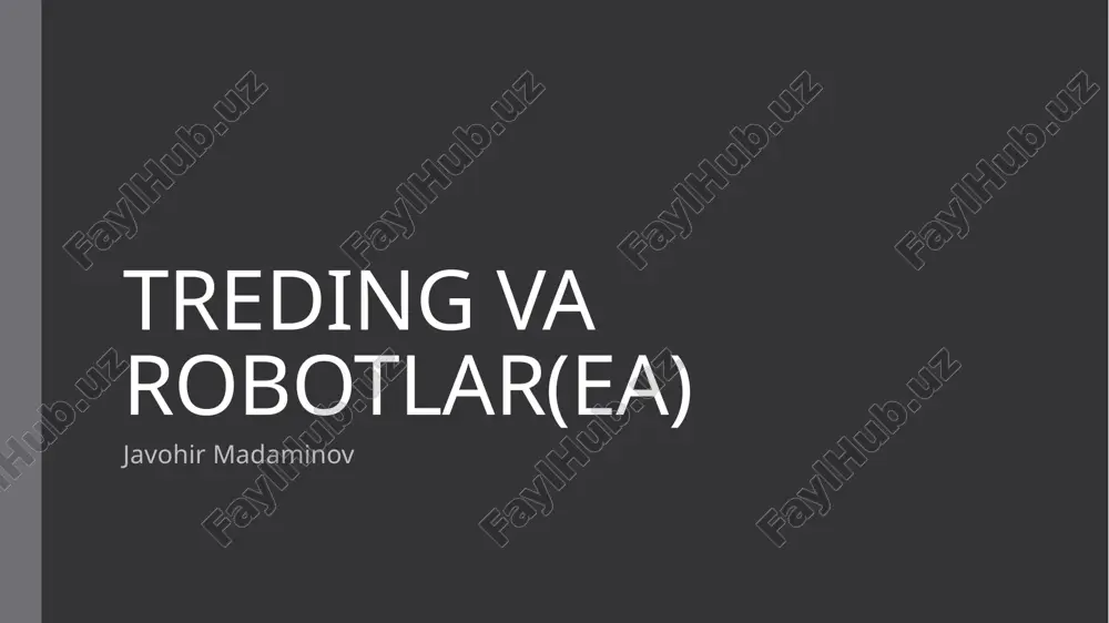 treding va robotlar(ea) — PPTX