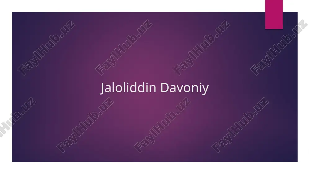 jaloliddin davoniy — PPTX