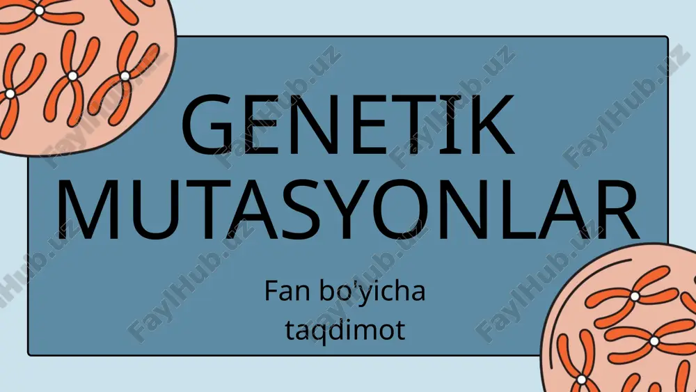 genetik mutasyonlar — PPTX