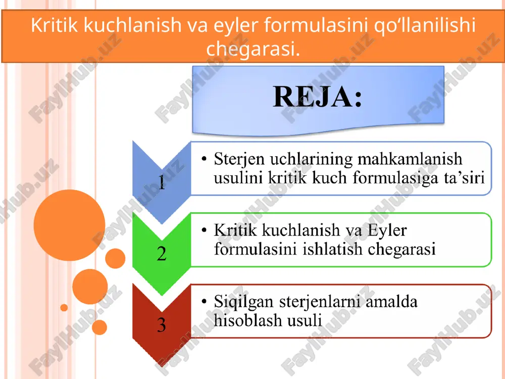 kritik kuchlanish va eyler formulasini qo‘llanilishi chegarasi. — PPT
