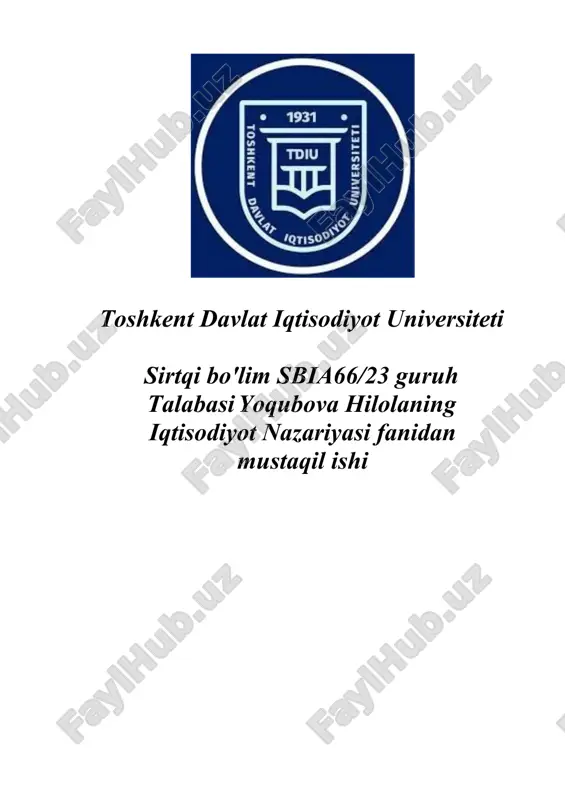 xalqaro iqtisodiy tashkilotlar va ularning vazifalari — DOCX