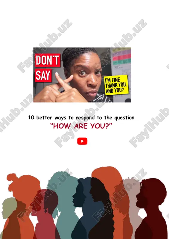ways to say how are you — PDF