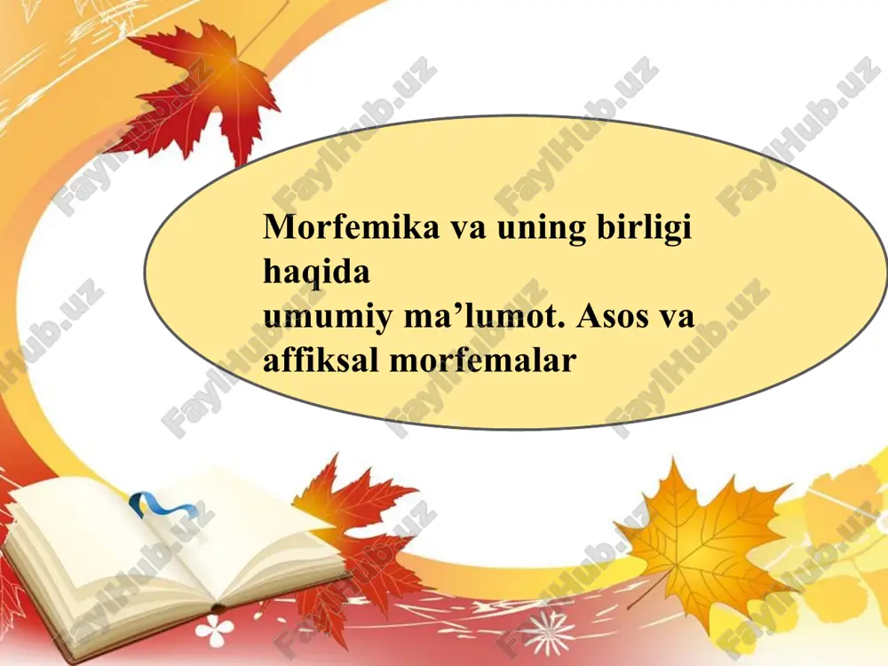 morfemika va uning birligi — PPTX