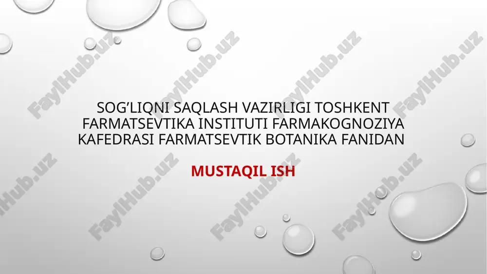 osimlik tuzlishi — PPTX