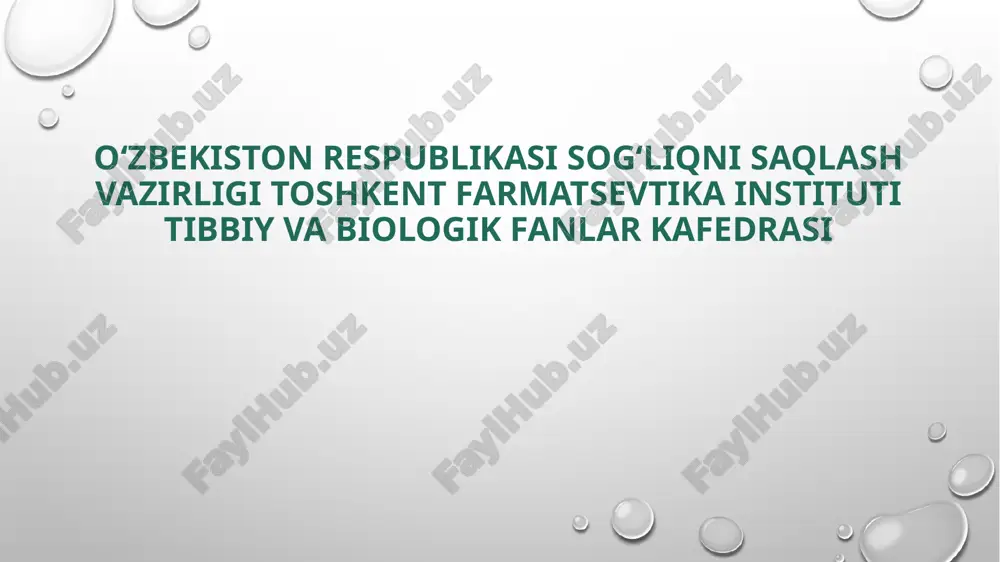 kimyoviy tasir turi — PPTX