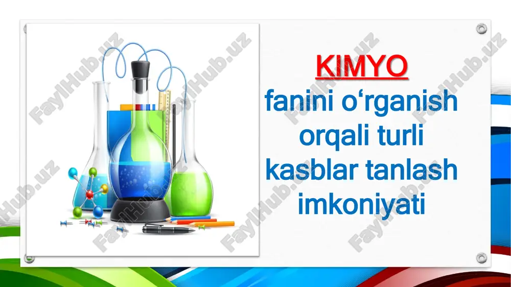 kimyo kasblarda ko'rinishi — PDF
