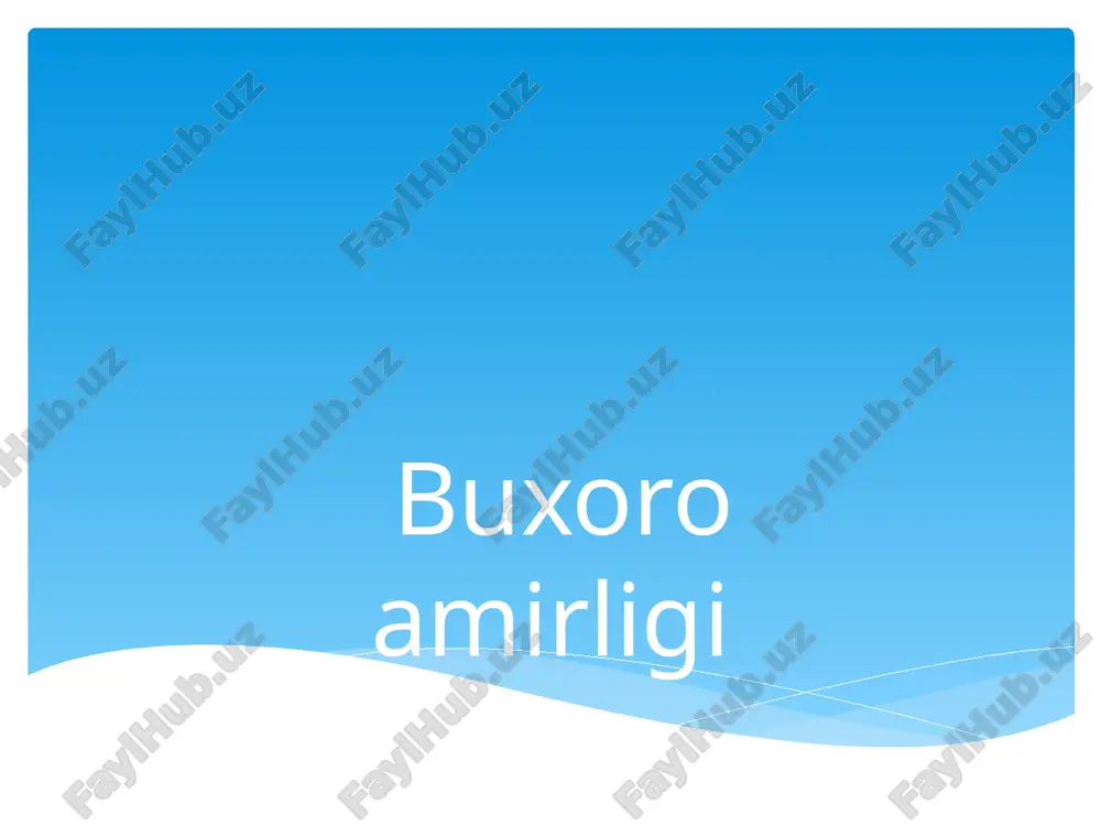 buxoro amirligi — PPT