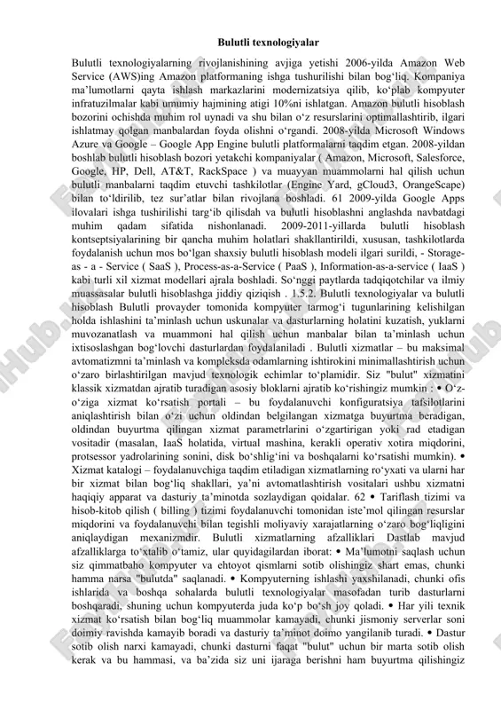 bulutli texnologiyalar — DOCX