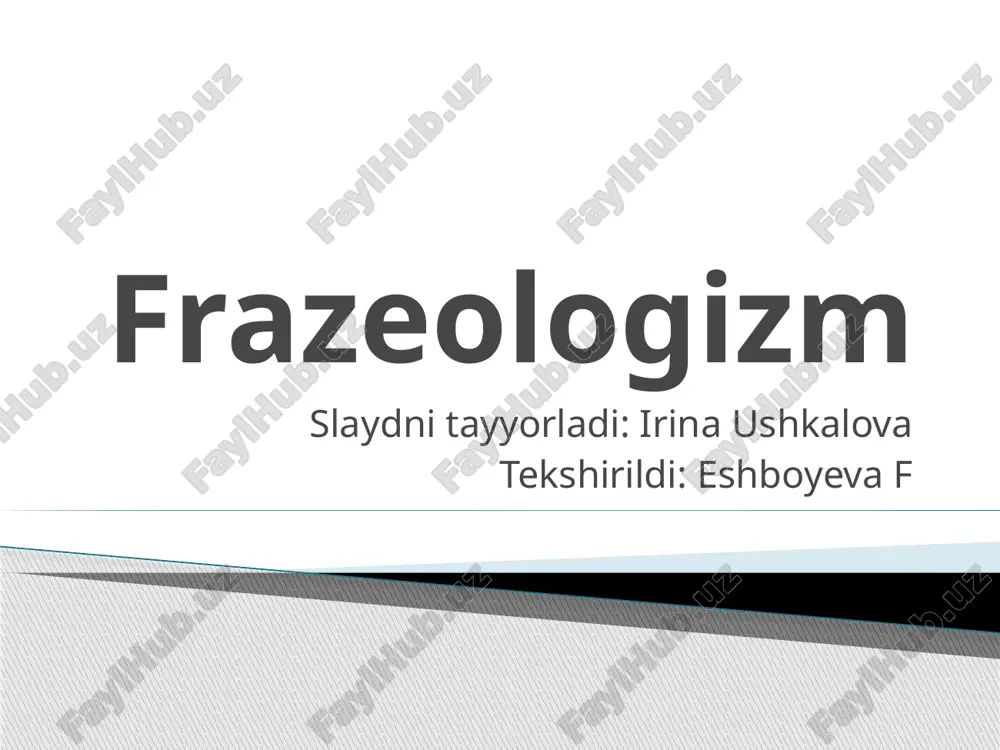 frazeologizm — PPTX