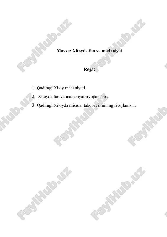 xitoyda fan va madaniyat — DOCX
