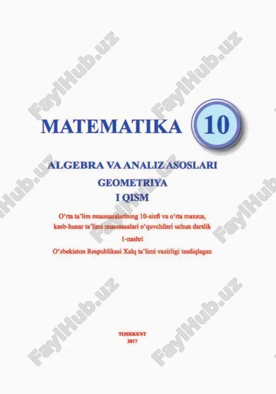 matematika 10-sinf — PDF