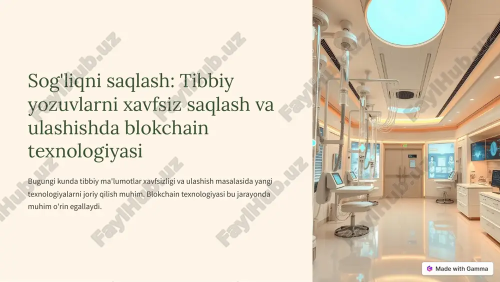 sog'liqni saqlashda blokcheyn texnologiyasi — PDF