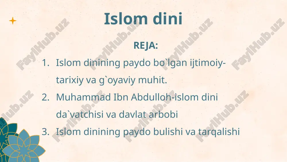 islom dini — PPTX
