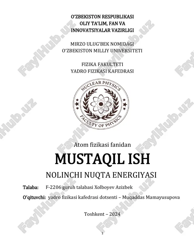nolinchi nuqta energiyasi — PDF