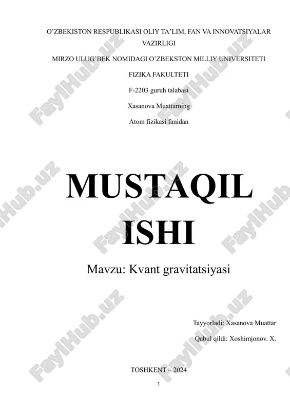 kvant gravitatsiyasi 3 — PDF