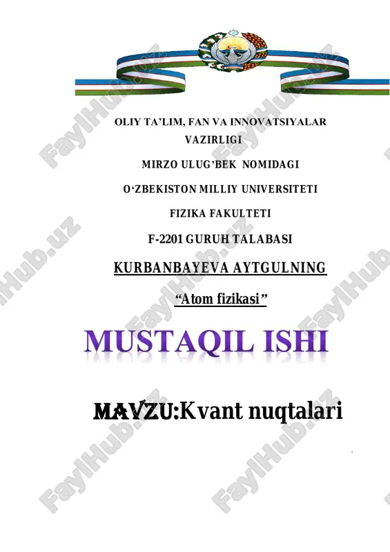 kvant nuqtalari — PDF