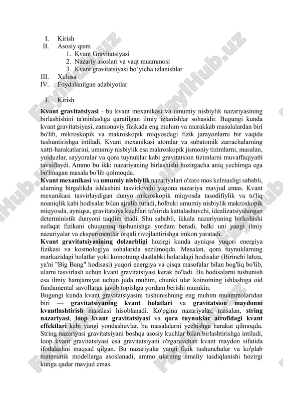 kvant gravitatsiyasi 2 — PDF
