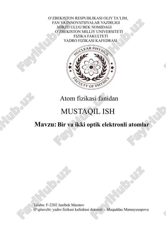 bir va ikki optik elektronli atomlar 4 — PDF