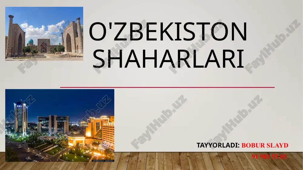 o'zbekiston shaharlari — PPTX