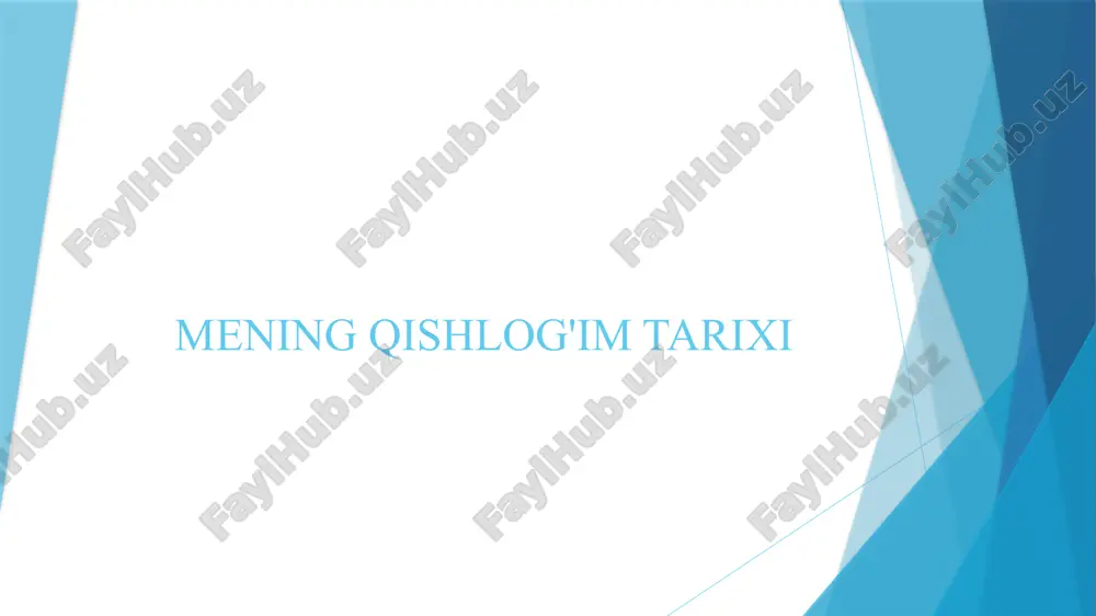 mening qishlog'im tarixi — PPTX
