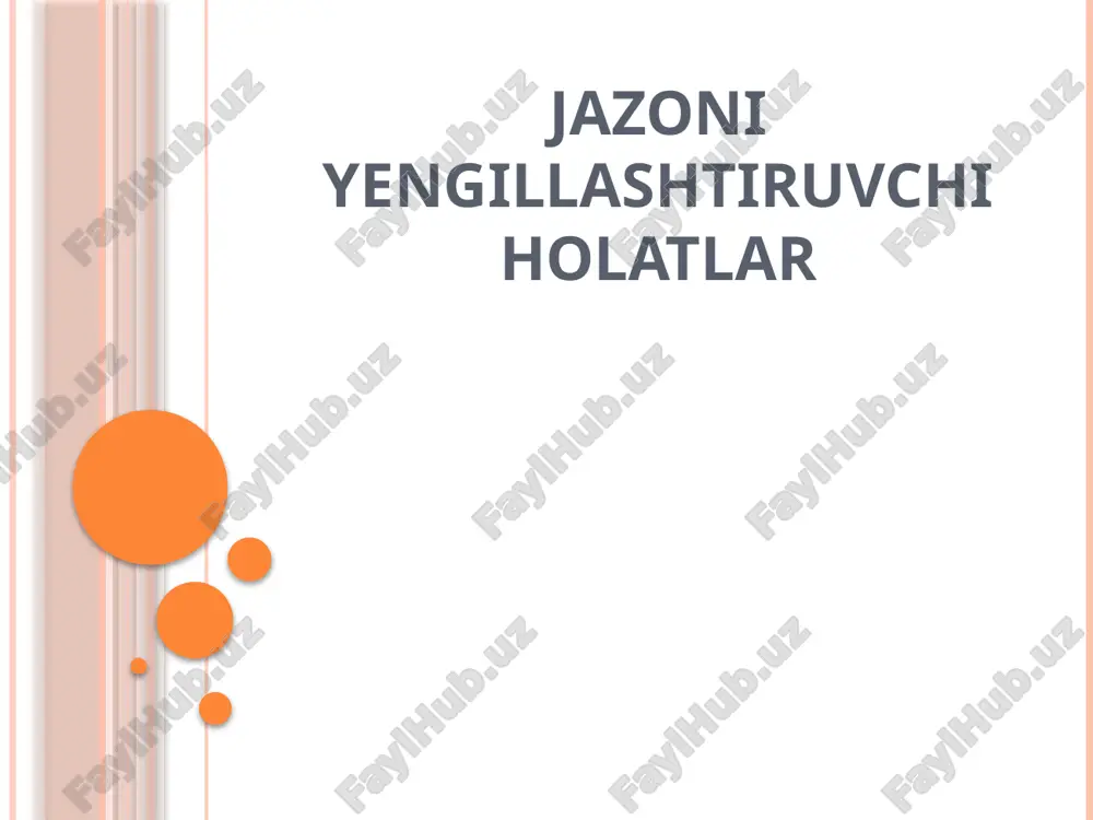 jazoni yengillashtiruvchi holatlar — PPTX