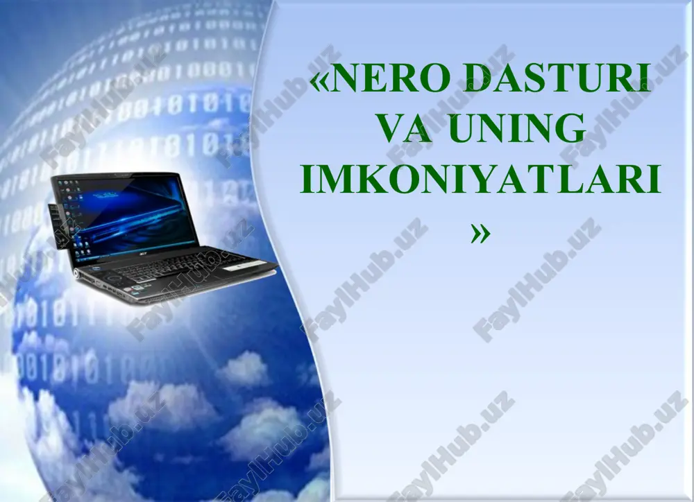 «nero dasturi va uning imkoniyatlari» — PPT