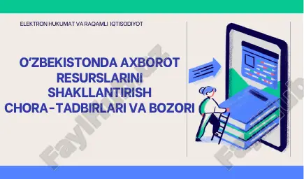oʻzbekistonda axborot resurslarini shakllantirish chora-tadbirlari va bozori — PDF