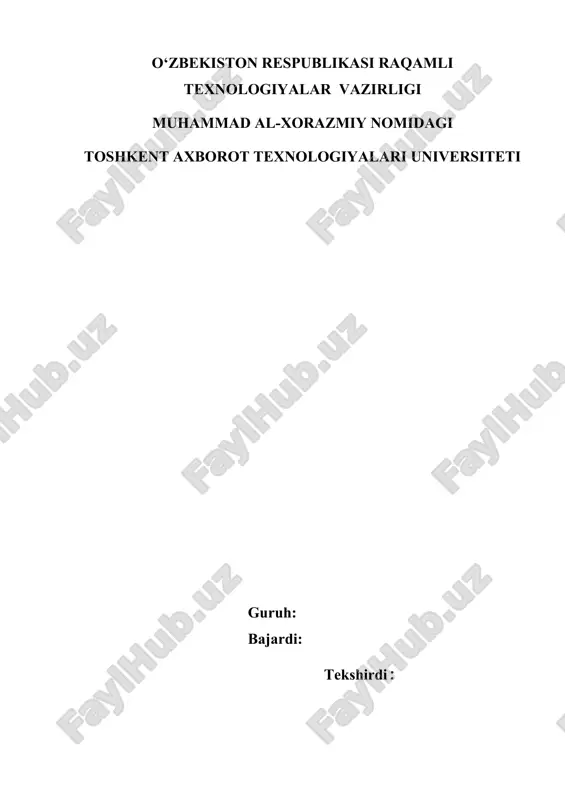 dasturiy taminot sifati — DOCX