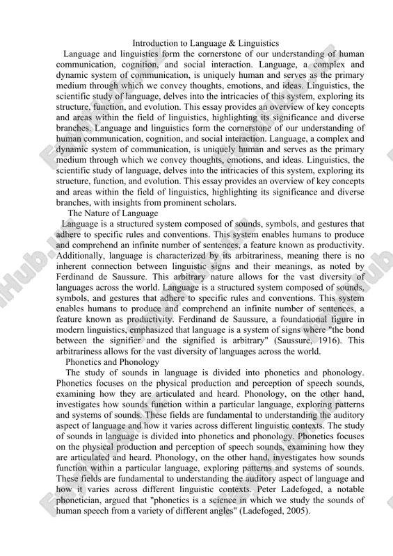 introduction to language & linguistics maqola — DOCX