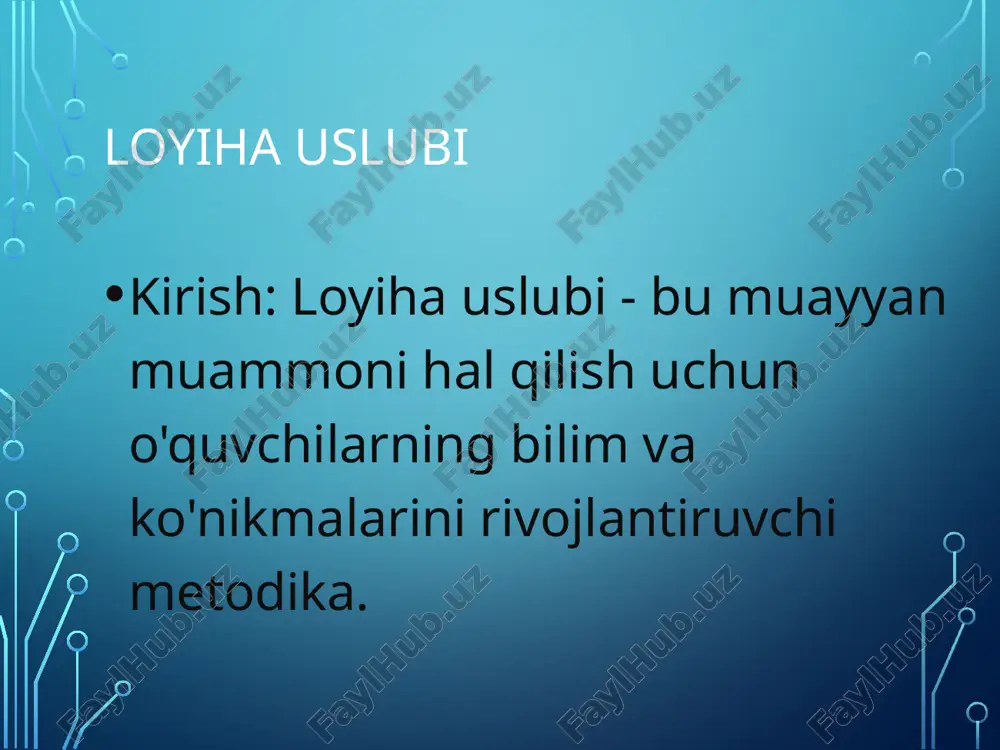 loyiha uslubi — PPTX