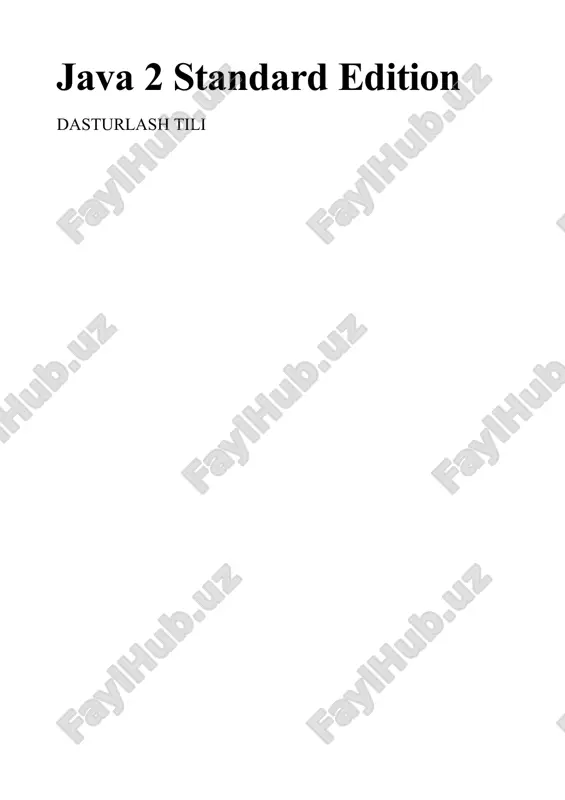 java 2 standard edition — DOCX