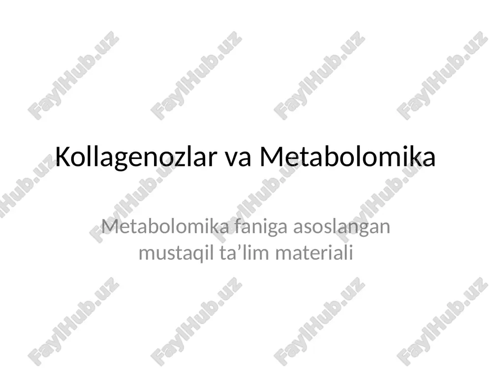 kollagenozlar — PPTX