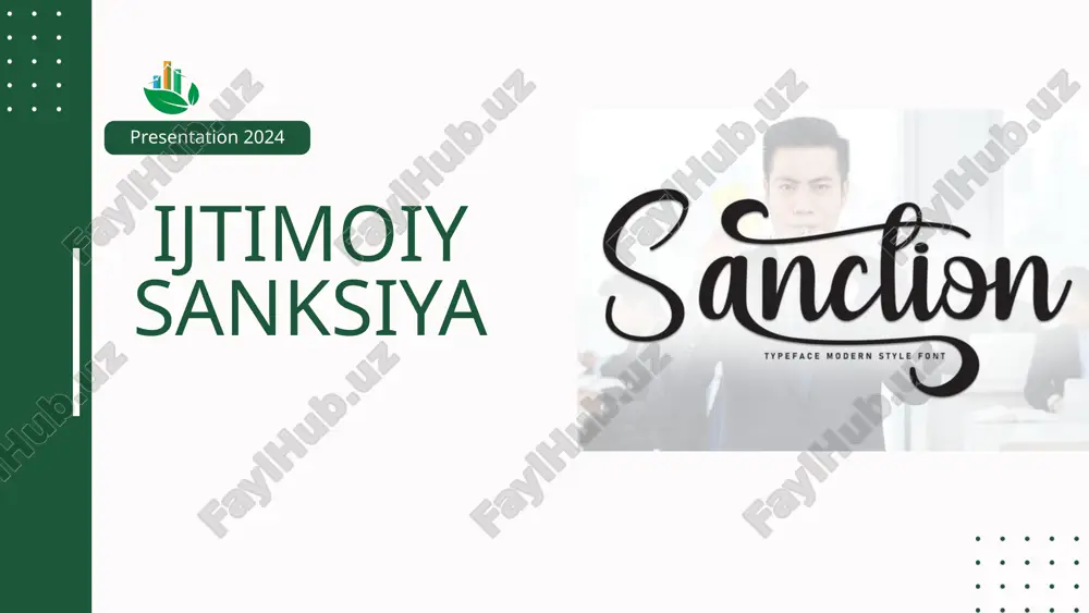 ijtimoiy sanksiya — PPTX