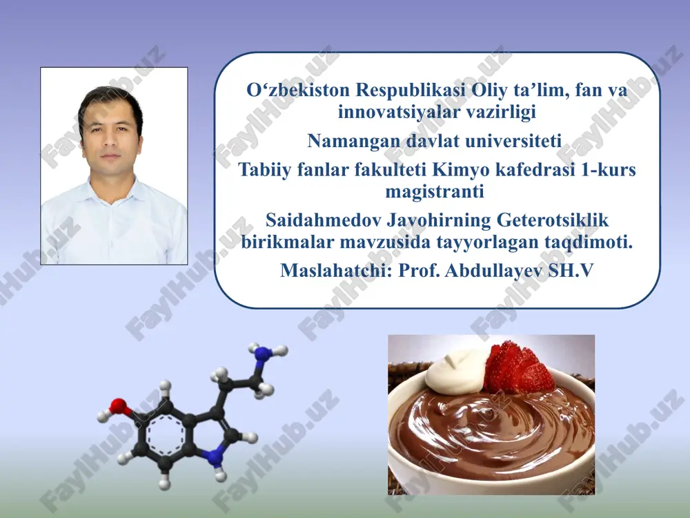 geterotsiklik birikmalar — PPTX