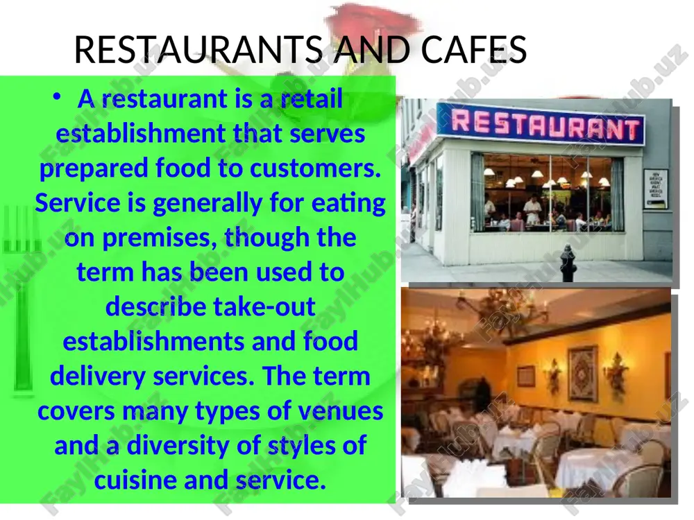 restaurants and cafes — PPT