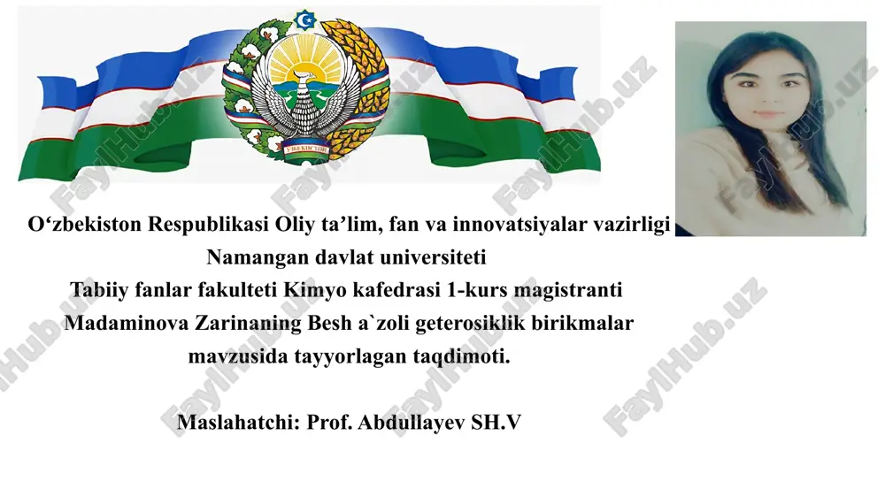 besh azoli geterosiklik birikmalar — PPTX