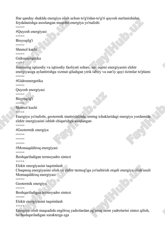 oraliqqa test javoblari — DOC