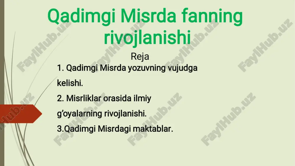 qadimgi misrda fanning rivojlanishi — PDF