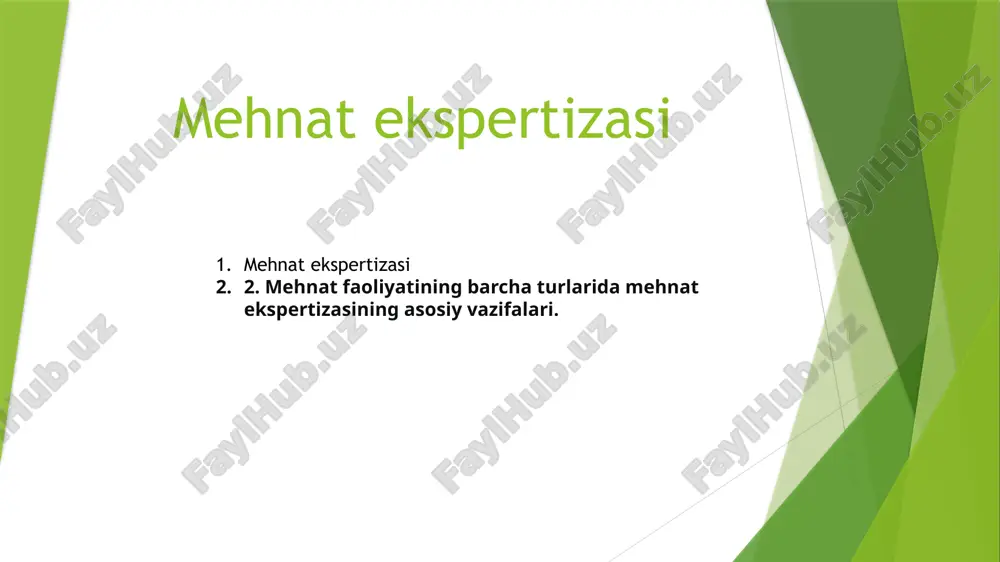 mehnat ekspertizasi — PPTX
