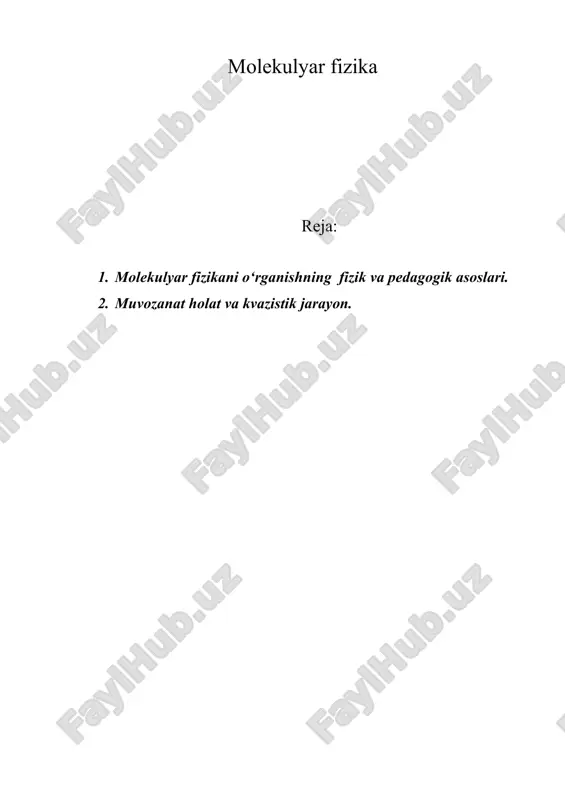 molekulyar fizika — DOC