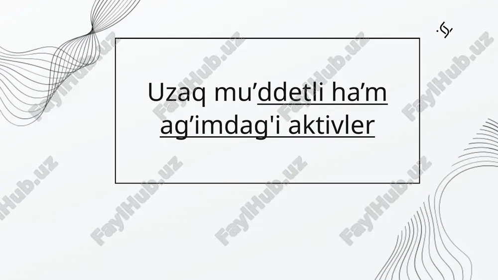 aktivlar haqida taqdimot — PPTX