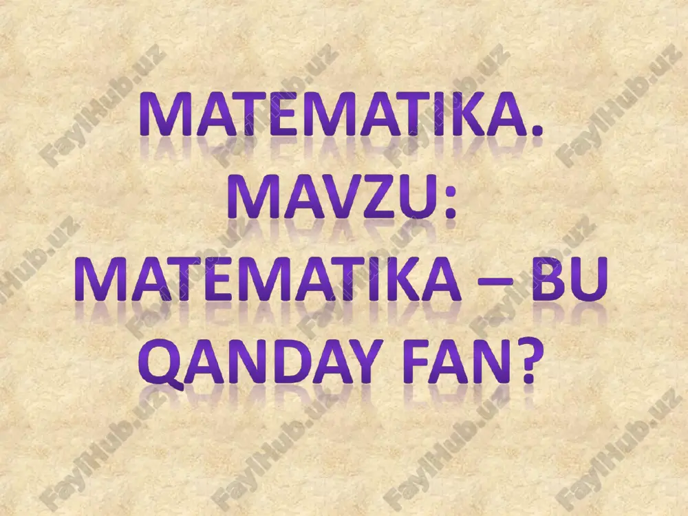 2-sinf matematika — PPT