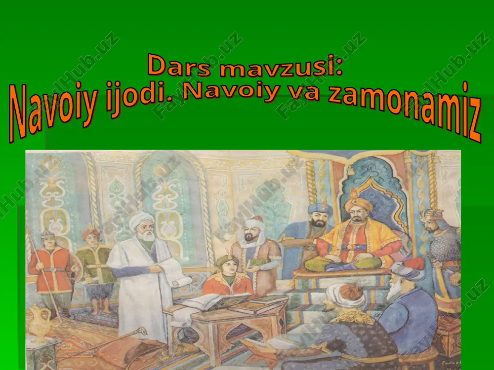 navoiy ijodi. navoiy va zamonamiz — PPT