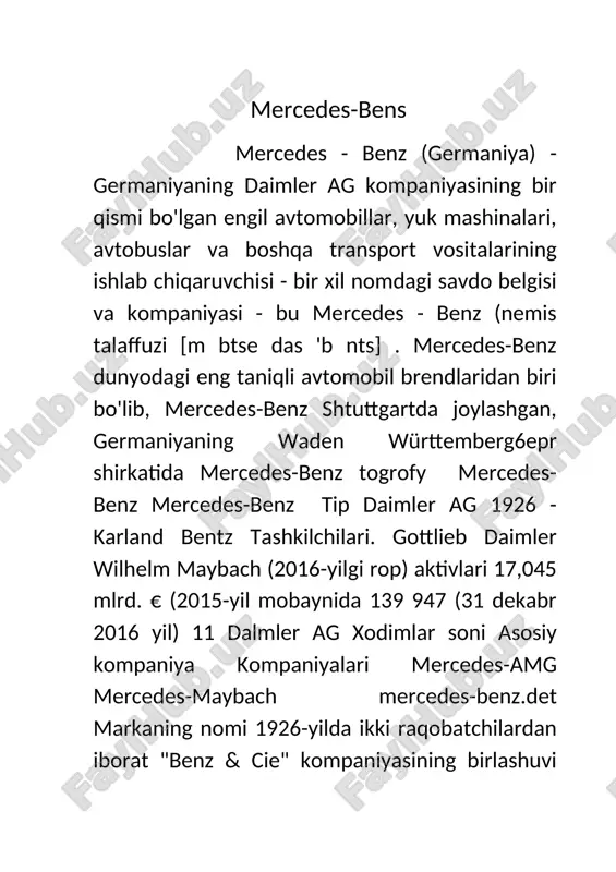 mecedes-benz — DOC